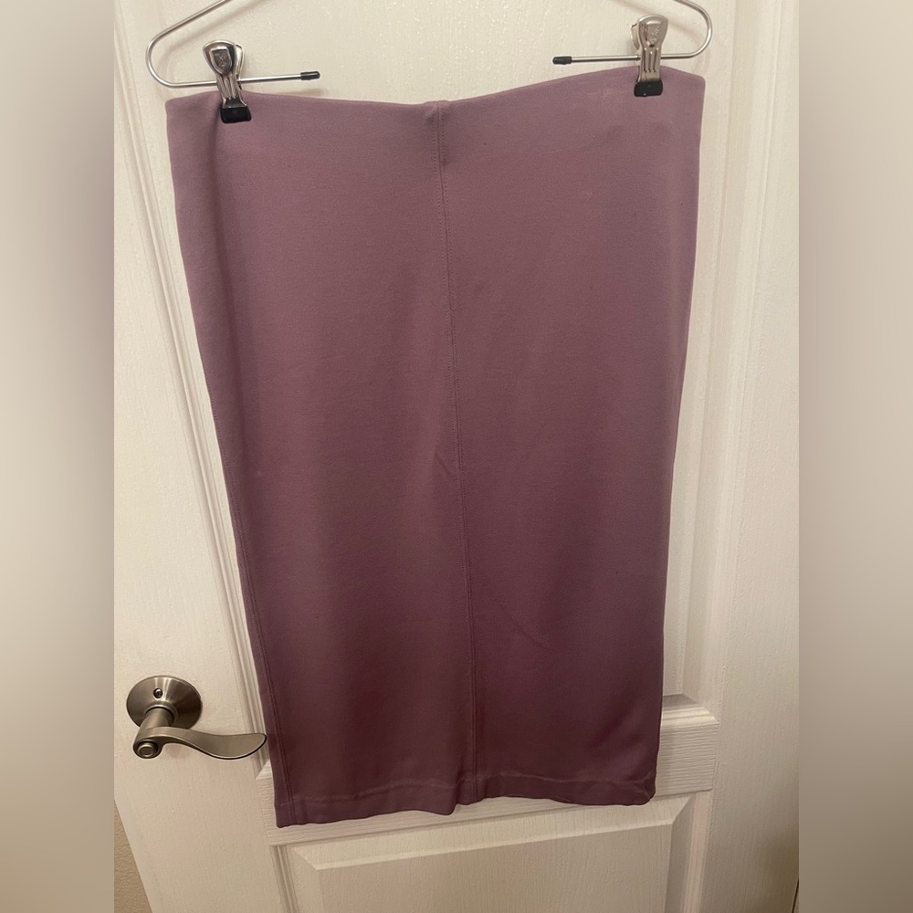 Women Catherine Malandrino mauve lavender stretch pull on  Pencil Skirt SZ M